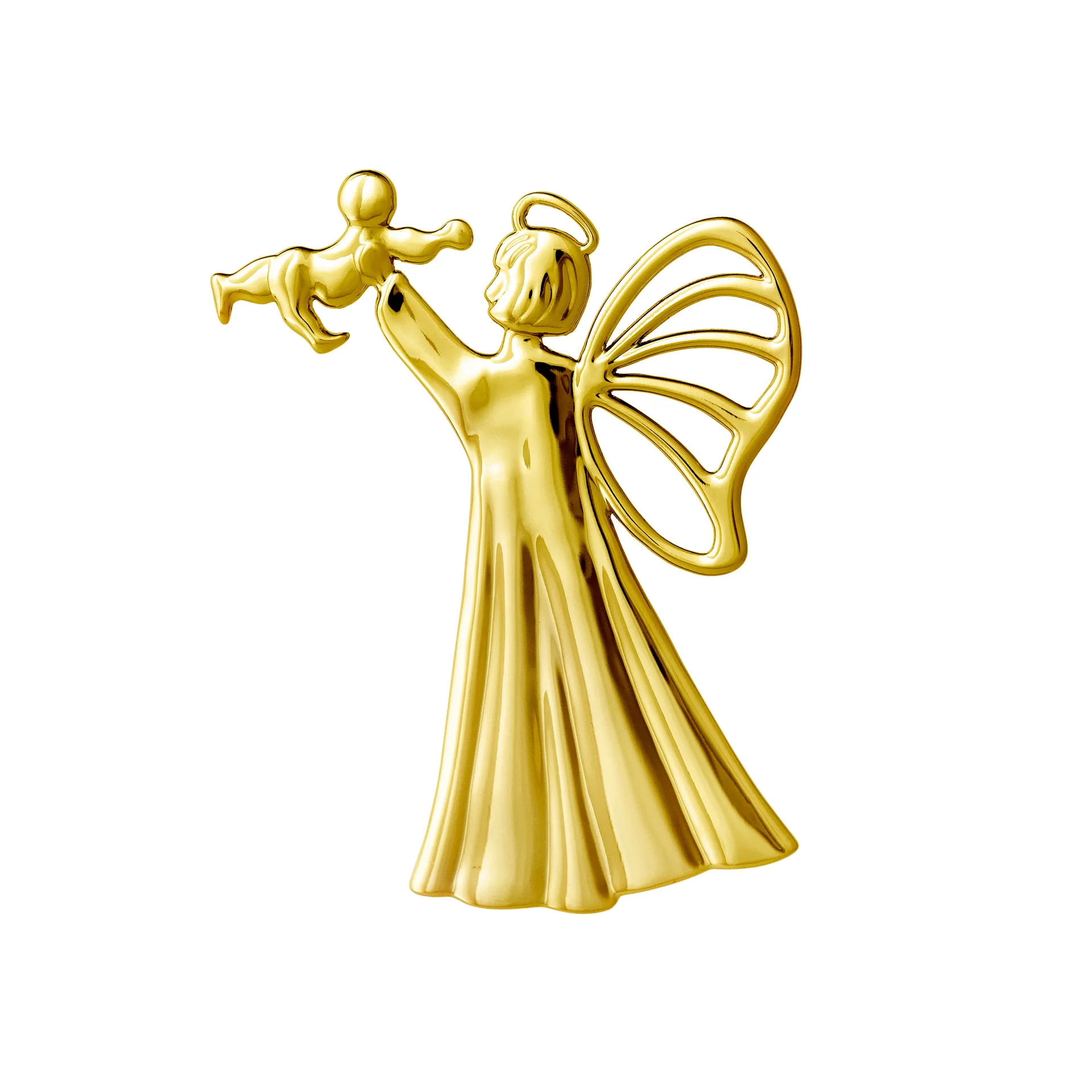 Karen Blixen Engel & Kind Weihnachtsanhänger, Gold Rosendahl