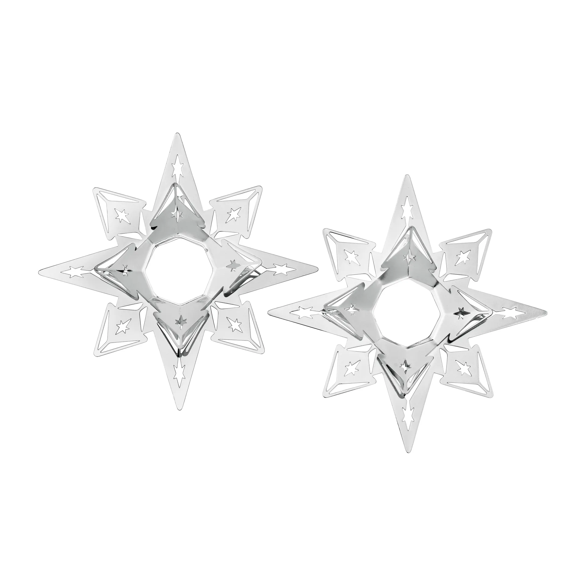 Karen Blixen Kerzenmanschette Stern 3cm 2er Pack, Versilbert Rosendahl