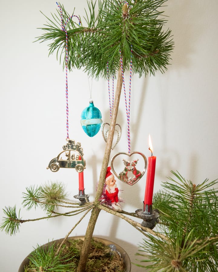 Karen Blixen Perlenherz Weihnachtshänger 6,5 cm, Versilbert Rosendahl