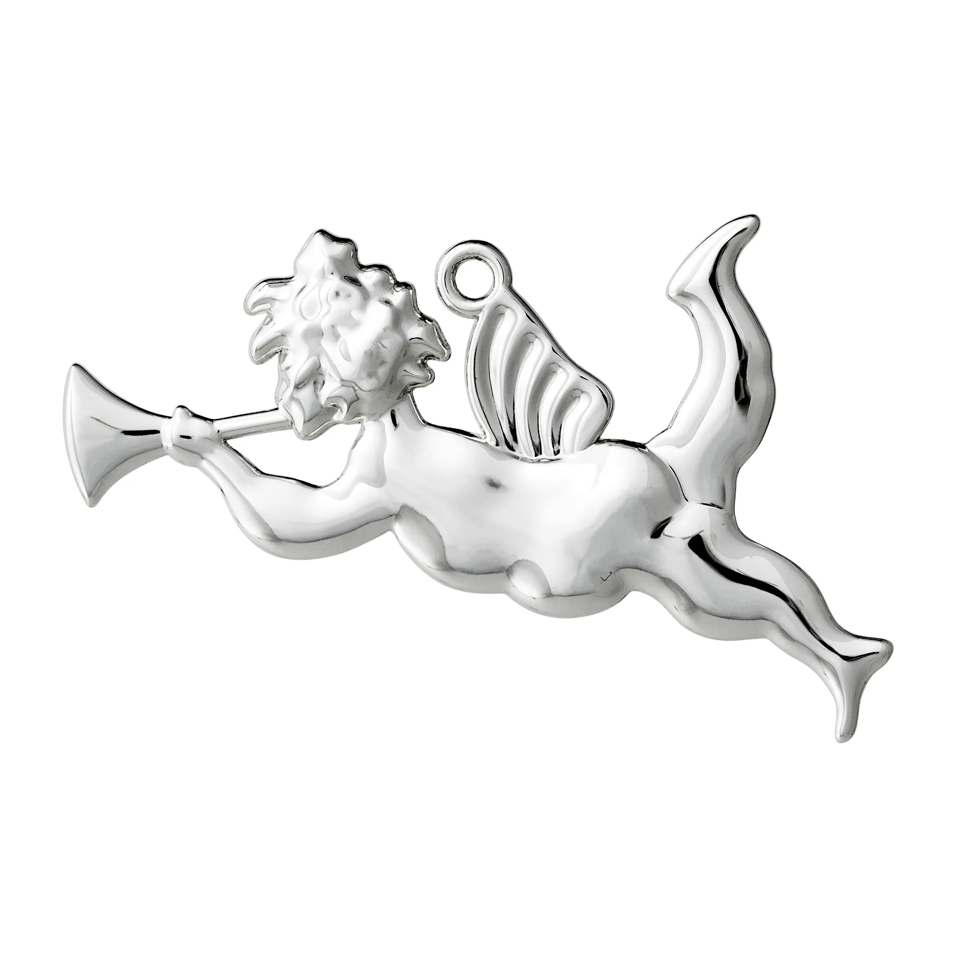 Karen Blixen Trompetenengel Weihnachtsanhänger 6,5cm, Versilbert Rosendahl