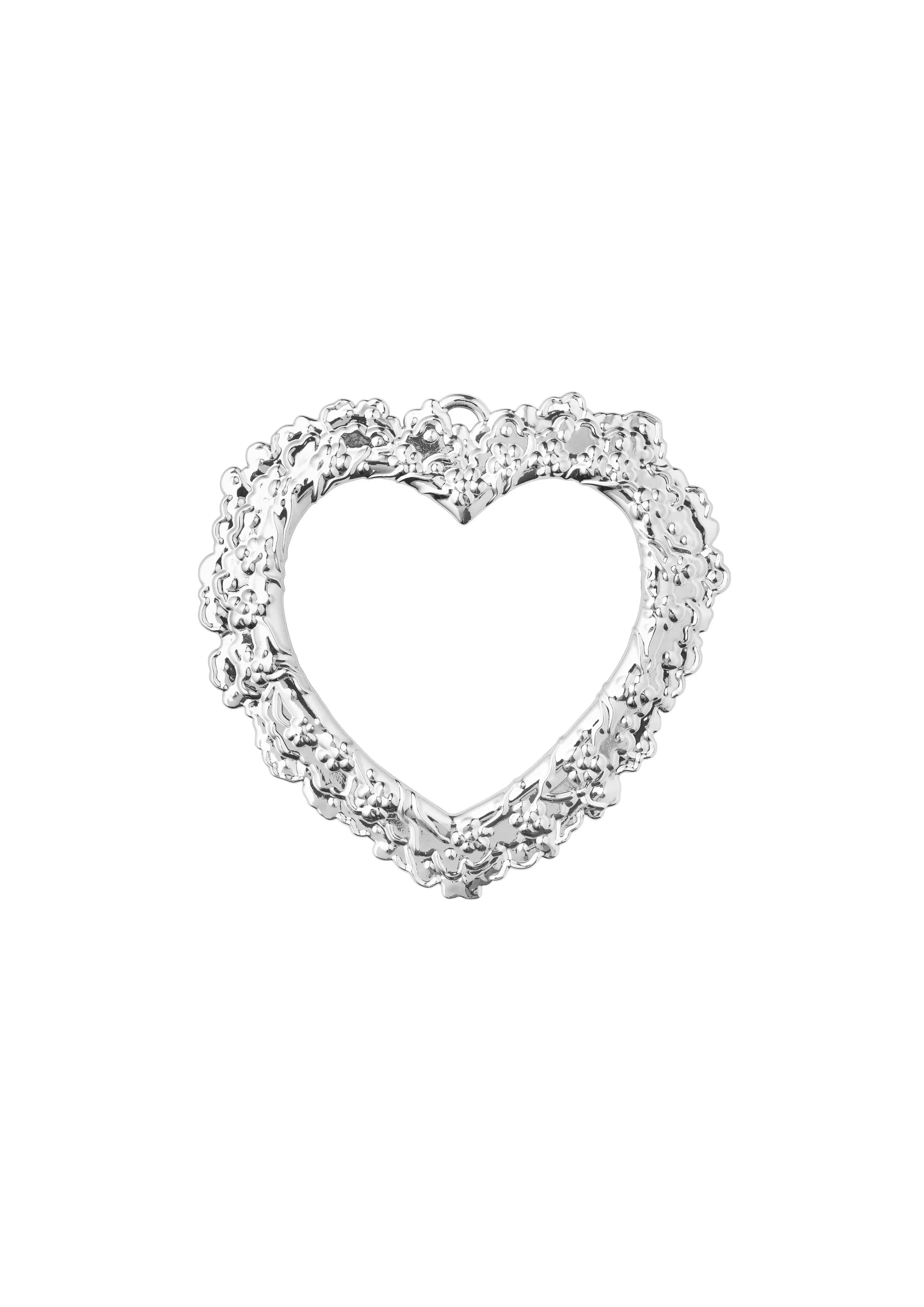 Karen Blixen Weihnachtsanhänger Blumenherz, Silver Rosendahl