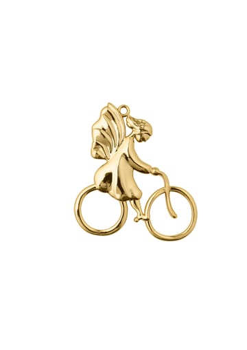 Karen Blixen Weihnachtsanhänger Engel auf Fahrrad - Gold - Rosendahl