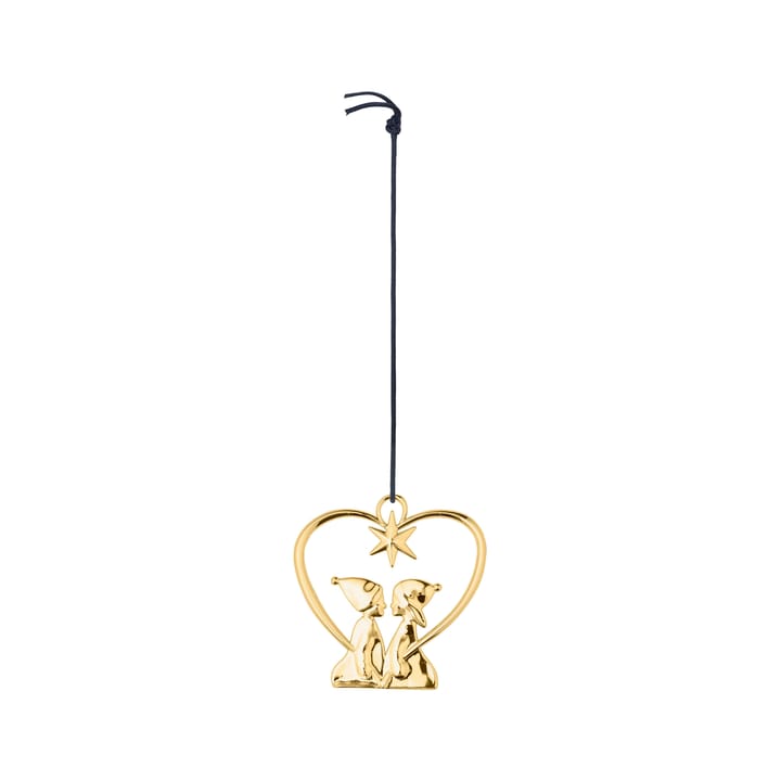 Karen Blixen Weihnachtsanhänger Herz mit Kind, Gold Rosendahl