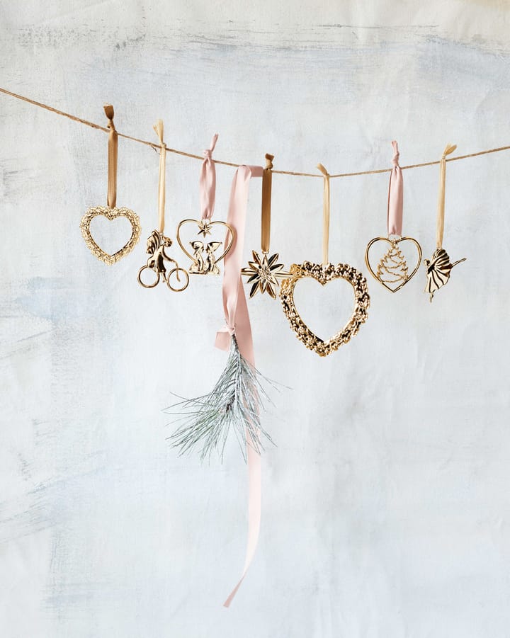 Karen Blixen Weihnachtsanhänger Herz mit Kind, Gold Rosendahl