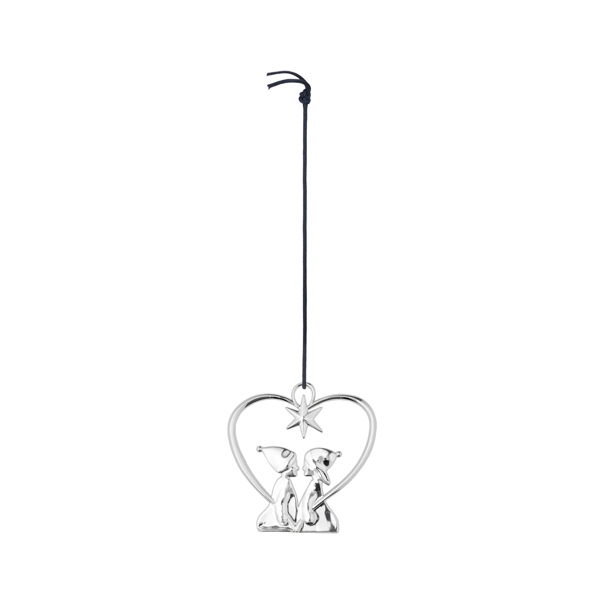Karen Blixen Weihnachtsanhänger Herz mit Kind, Silver Rosendahl
