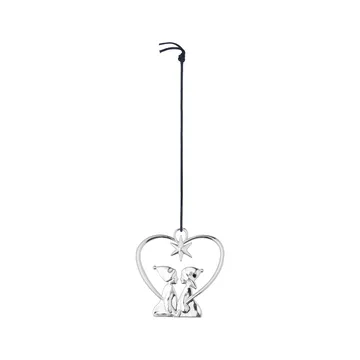 Karen Blixen Weihnachtsanhänger Herz mit Kind - Silver - Rosendahl