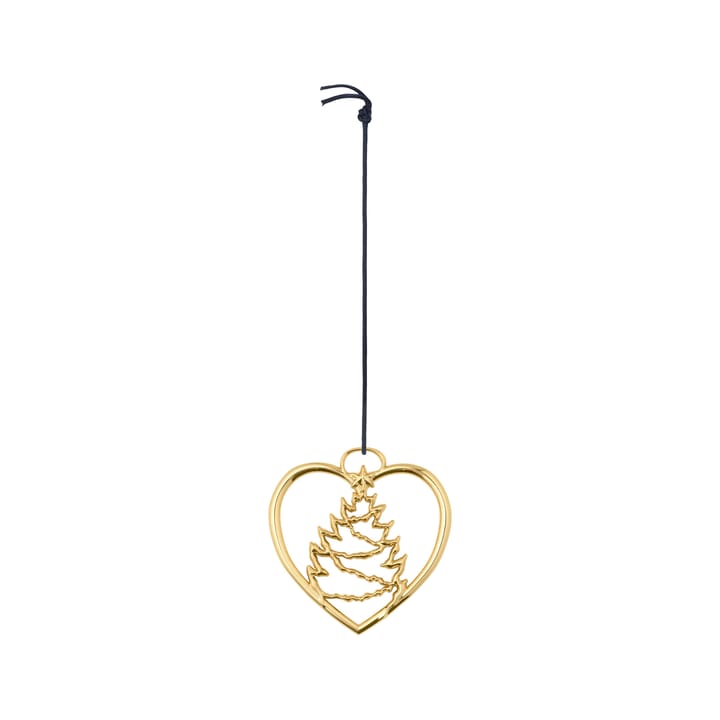 Karen Blixen Weihnachtsanhänger Herz mit Weihnachtsbaum, Gold Rosendahl