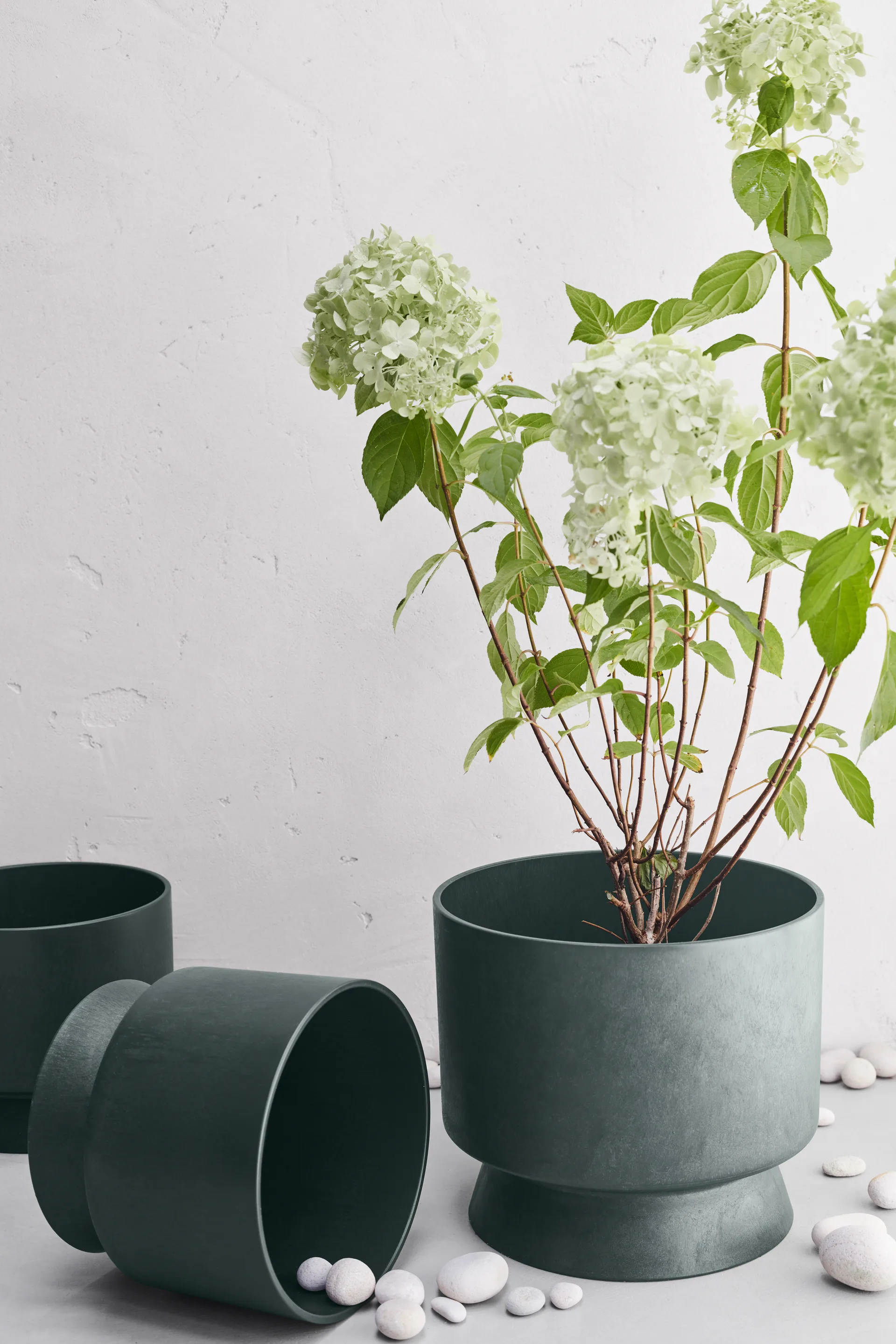 Ro Blumentopf Ø30cm, Dunkelgrün-Kunststoff Rosendahl