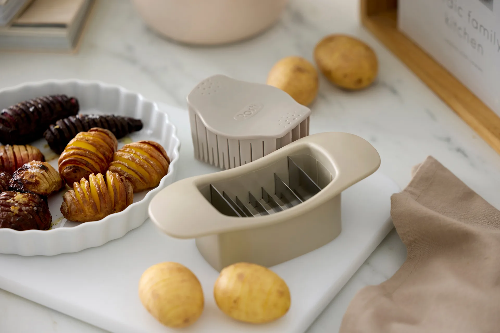 Classic Hasselback-Schneider, Humus Rosti