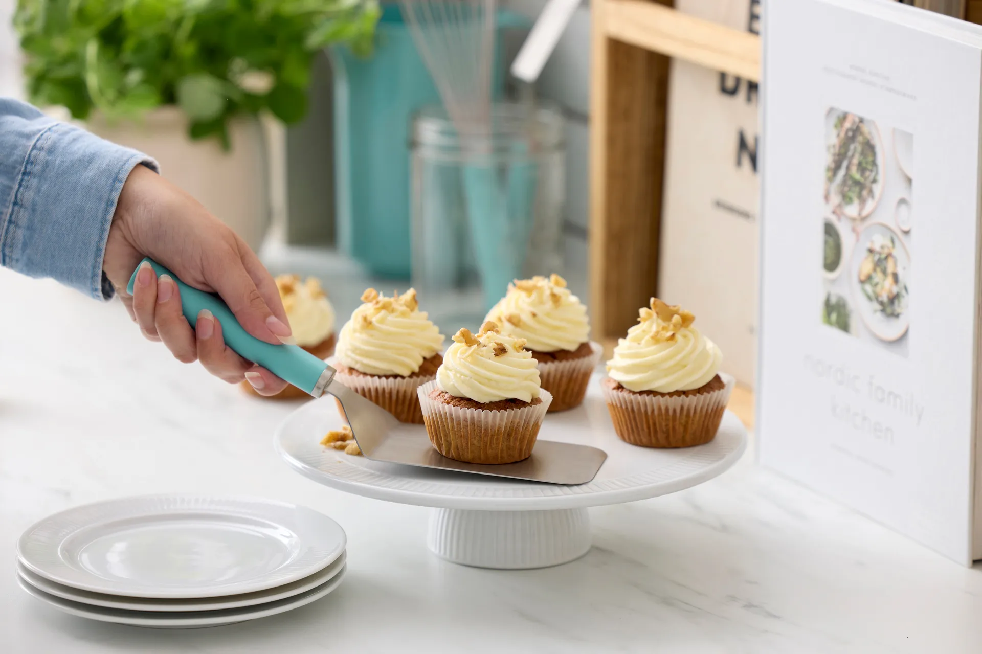 Emma Palettenmesser breit Stahl 26 cm, Nordic green Rosti