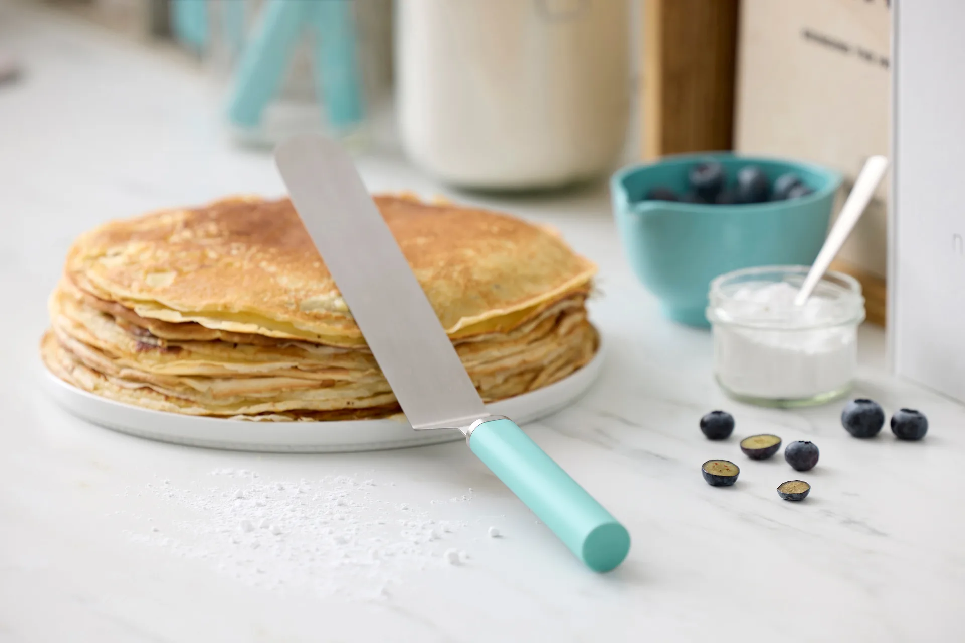 Emma Palettmesser schmal Stahl 33 cm, Nordic green Rosti