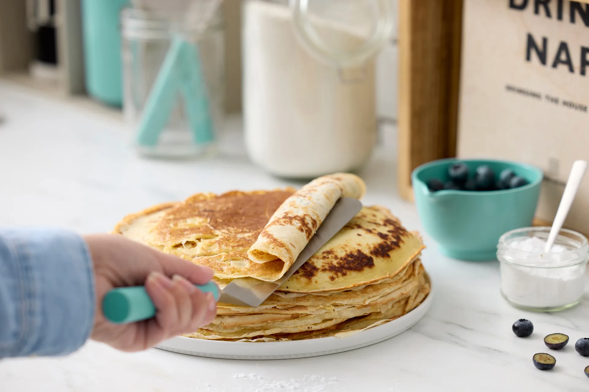 Emma Palettmesser schmal Stahl 33 cm, Nordic green Rosti