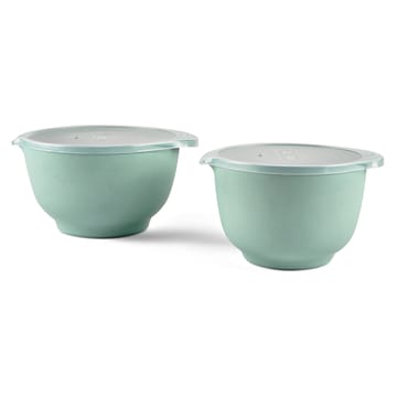 Margrethe Schalenset mit Deckel matt 2er Pack - Pebble grün - Rosti