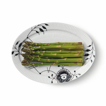 Black Fluted Mega ovaler Teller schwarz - 28 cm - Royal Copenhagen