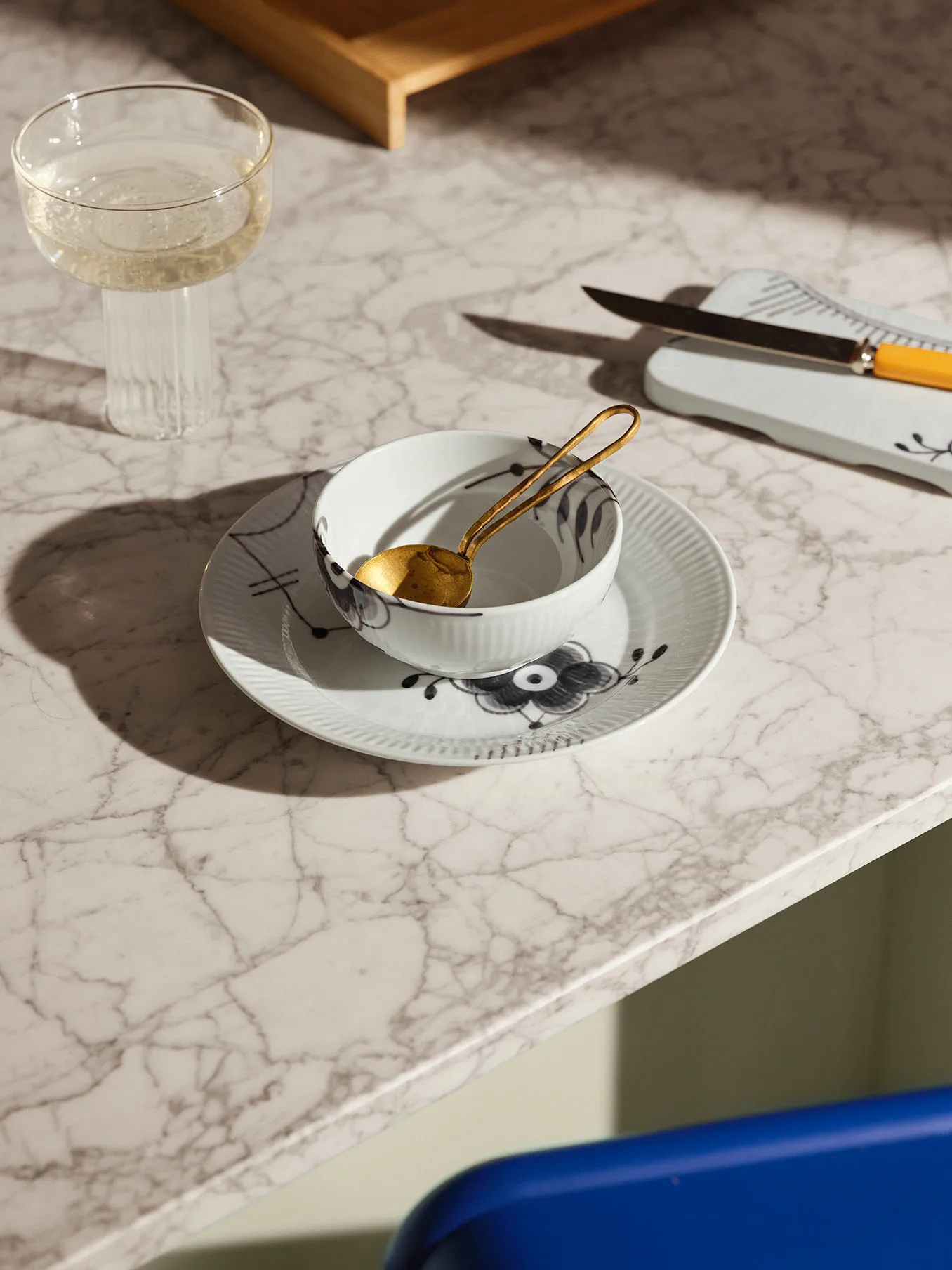 Black Fluted Mega Schale, Ø 11,5 cm Royal Copenhagen