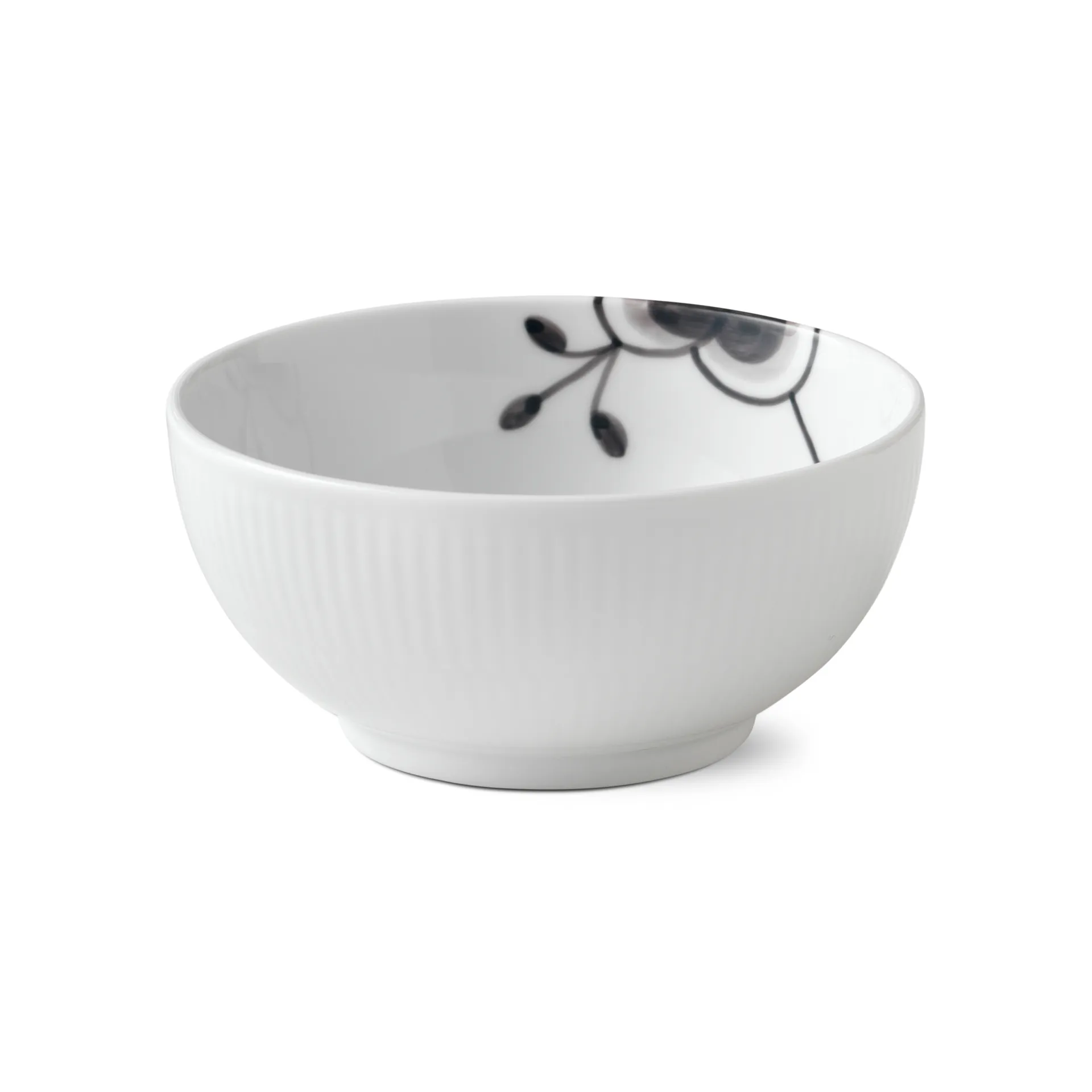 Black Fluted Mega Schale, Ø 13cm Royal Copenhagen