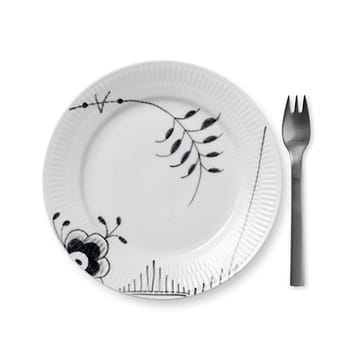 Black Fluted Mega schwarz Teller 2 - Ø 19cm - Royal Copenhagen