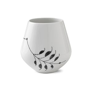 Black Fluted Mega schwarz Vase, 12 cm Royal Copenhagen