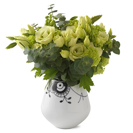 Black Fluted Mega schwarz Vase, 12 cm Royal Copenhagen