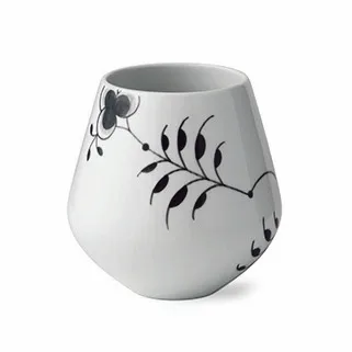 Royal Copenhagen Black Fluted Mega schwarz Vase 15cm