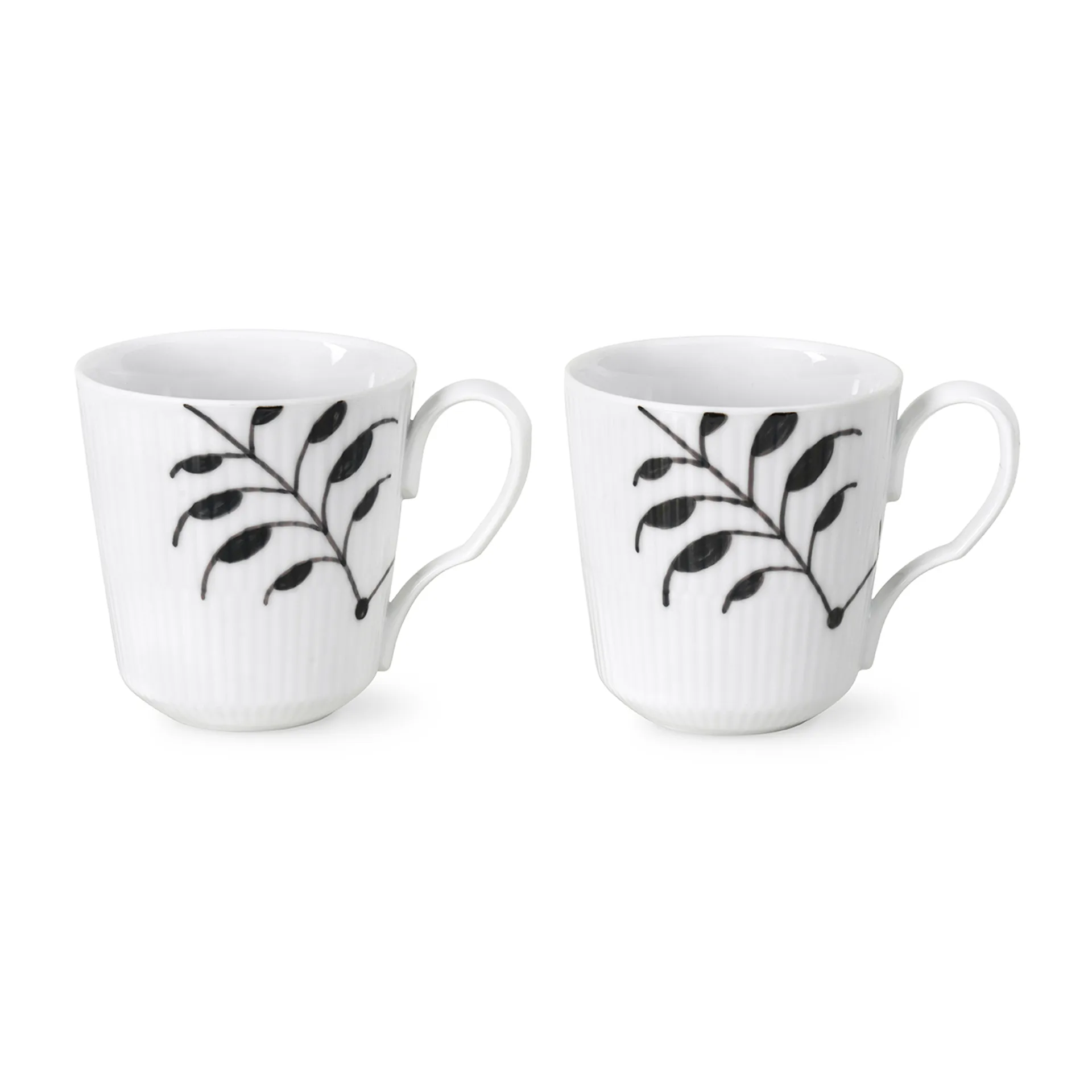 Black Fluted Mega Tasse 2er-Pack, 28 cl Royal Copenhagen