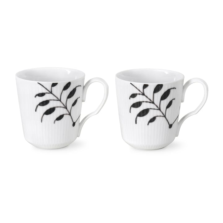 Black Fluted Mega Tasse 2er-Pack - 28 cl - Royal Copenhagen