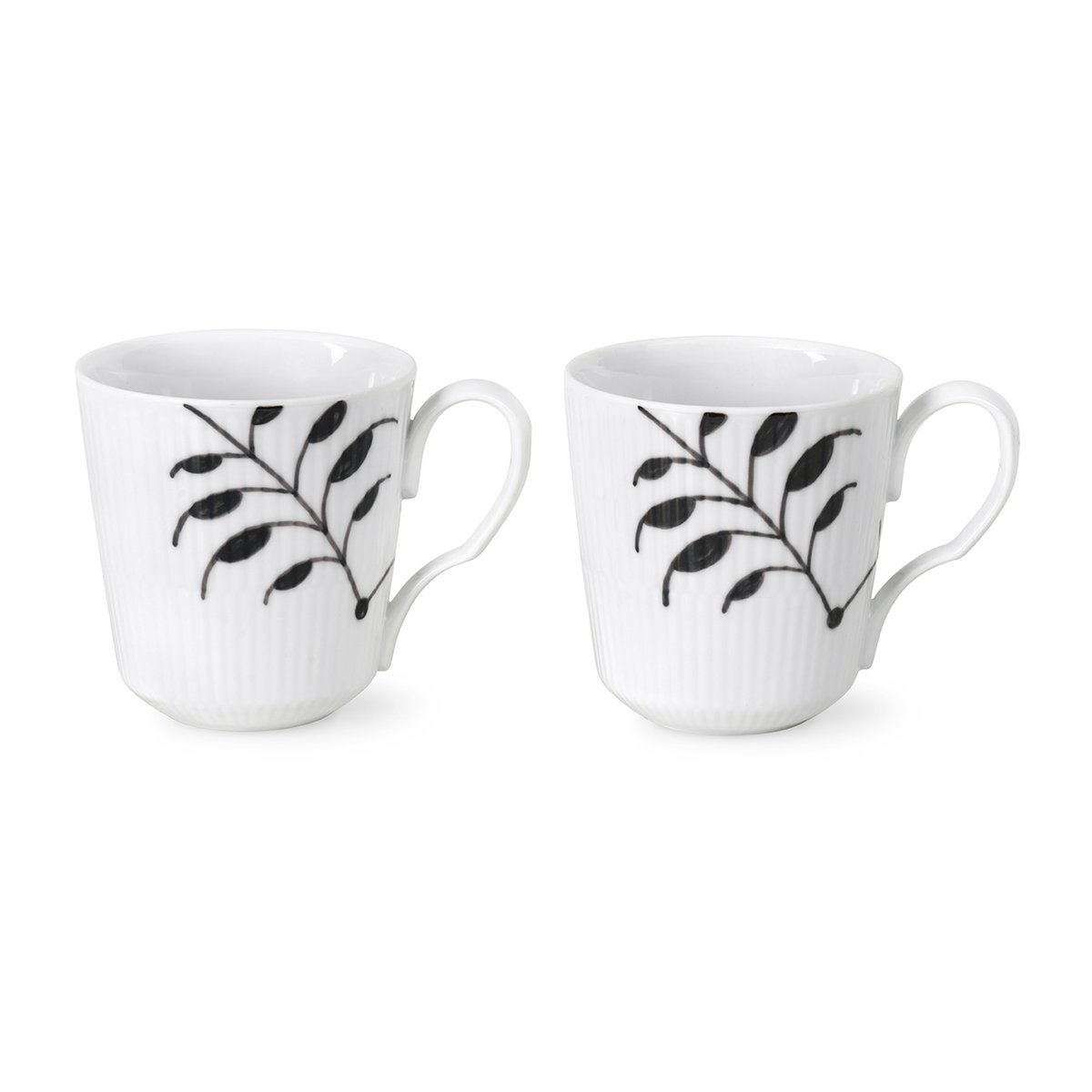 Royal Copenhagen Black Fluted Mega Tasse 2er-Pack 28 cl