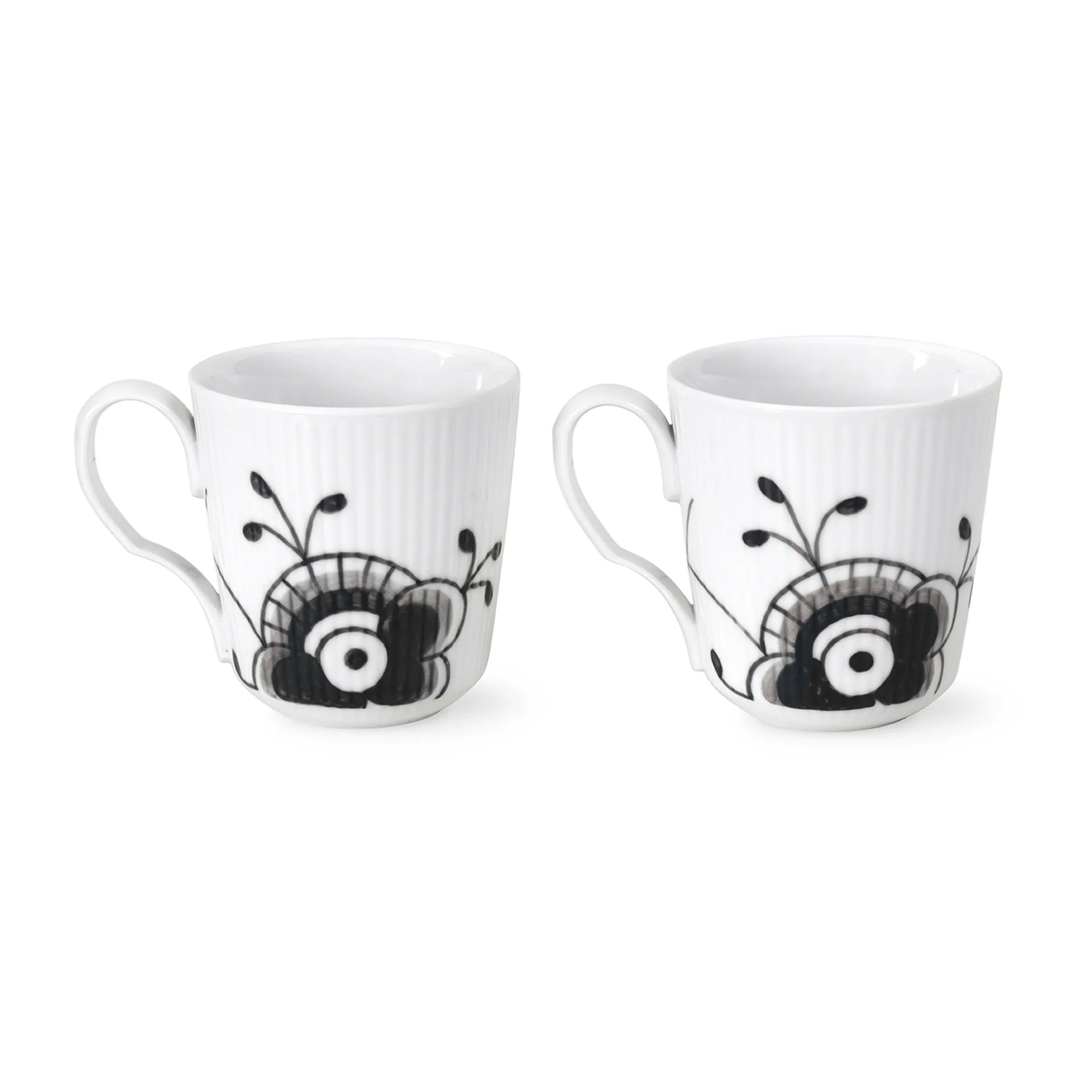Black Fluted Mega Tasse 2er-Pack, 28 cl Royal Copenhagen