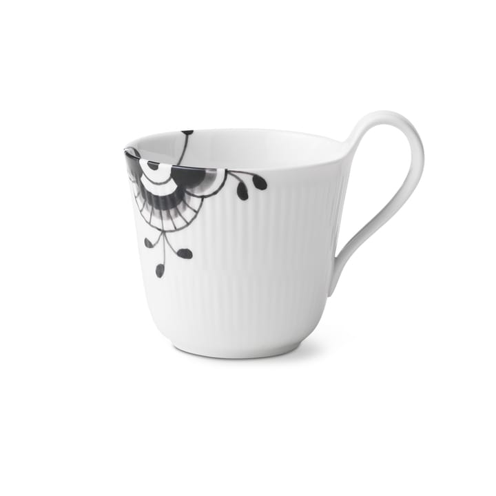 Black Fluted Mega Tasse mit hohem Henkel, 33cl Royal Copenhagen