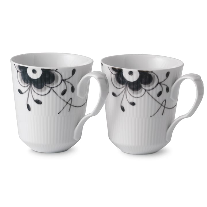 Black Fluted Mega Tasse schwarz 2er Pack, 37 cl Royal Copenhagen