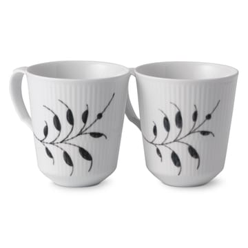 Black Fluted Mega Tasse schwarz 2er Pack - 37 cl - Royal Copenhagen