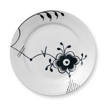 Black Fluted Mega Teller schwarz - Ø 19 cm - Royal Copenhagen