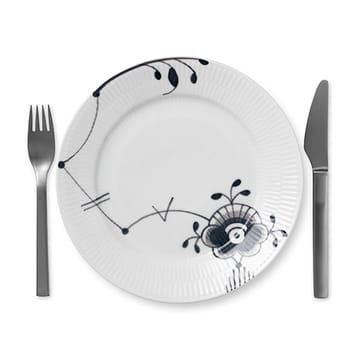 Black Fluted Mega Teller schwarz - Ø 22cm - Royal Copenhagen
