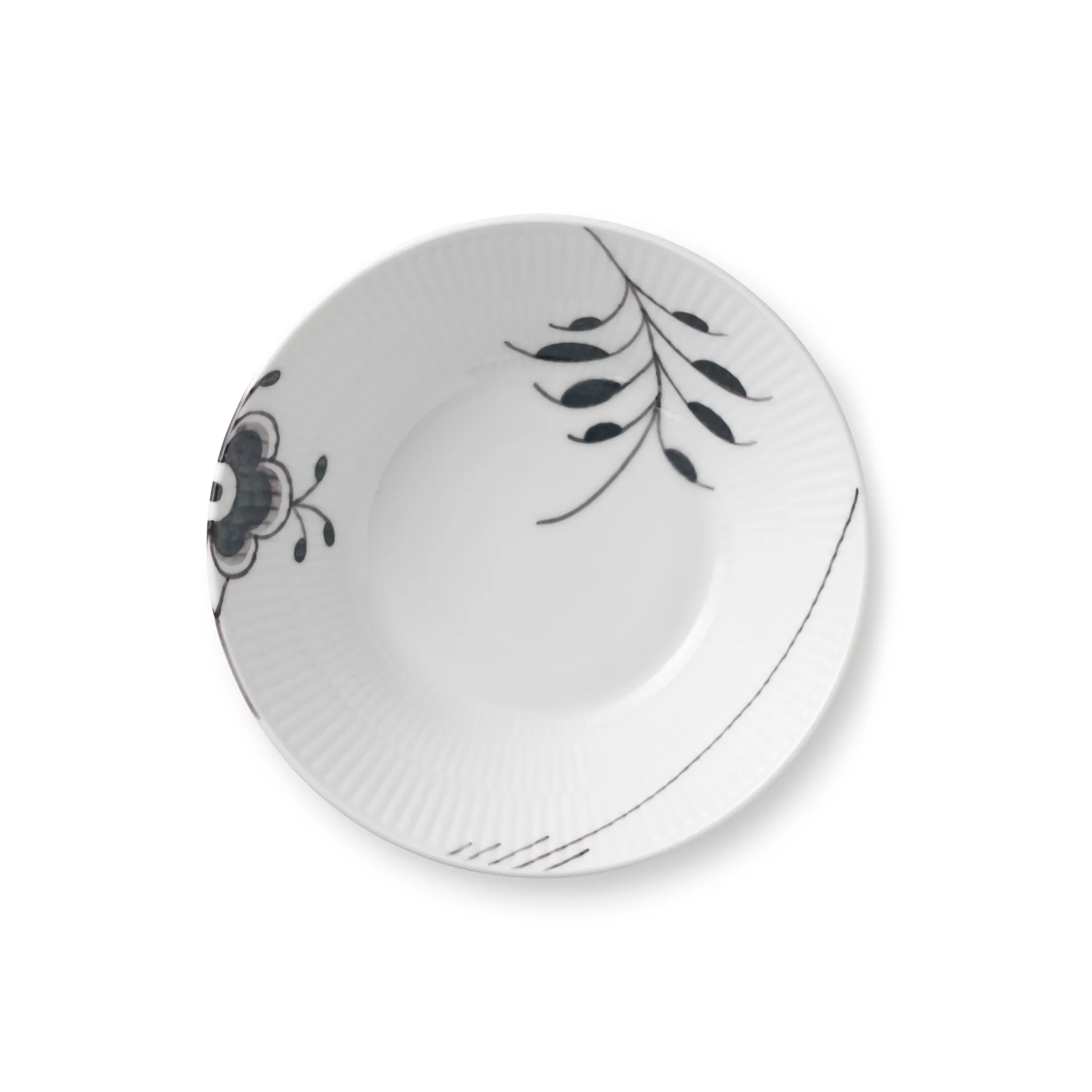 Black Fluted Mega Teller tief, Ø 17cm Royal Copenhagen