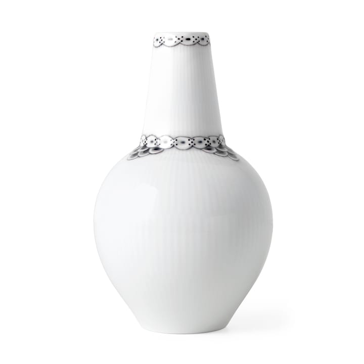 Black Lace Vase 11,5 cm - Schwarz-Weiß - Royal Copenhagen