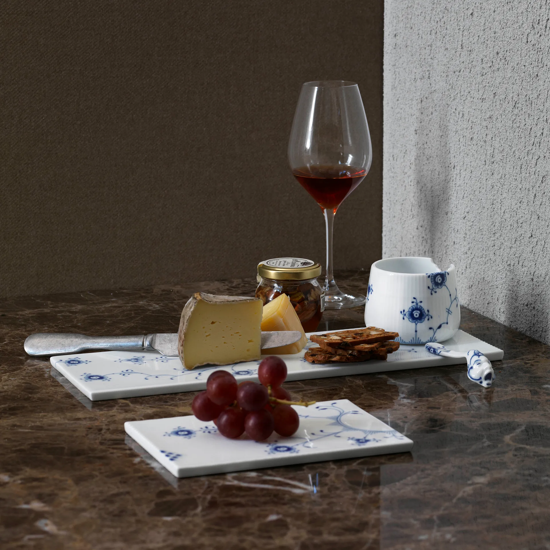 Blue Elements Zuckerschale mit Löffel, 20cl Royal Copenhagen