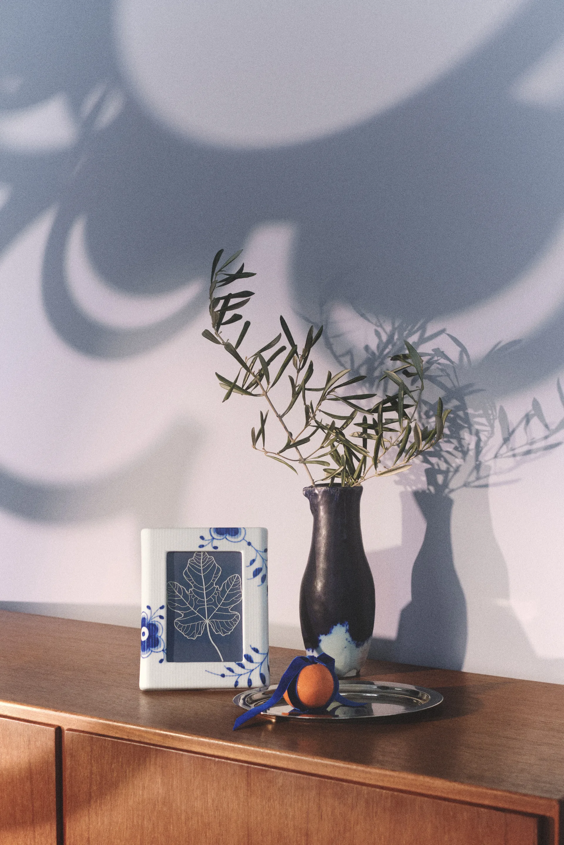 Blue Fluted Mega Fotorahmen 16,5x21 cm, White-blue Royal Copenhagen