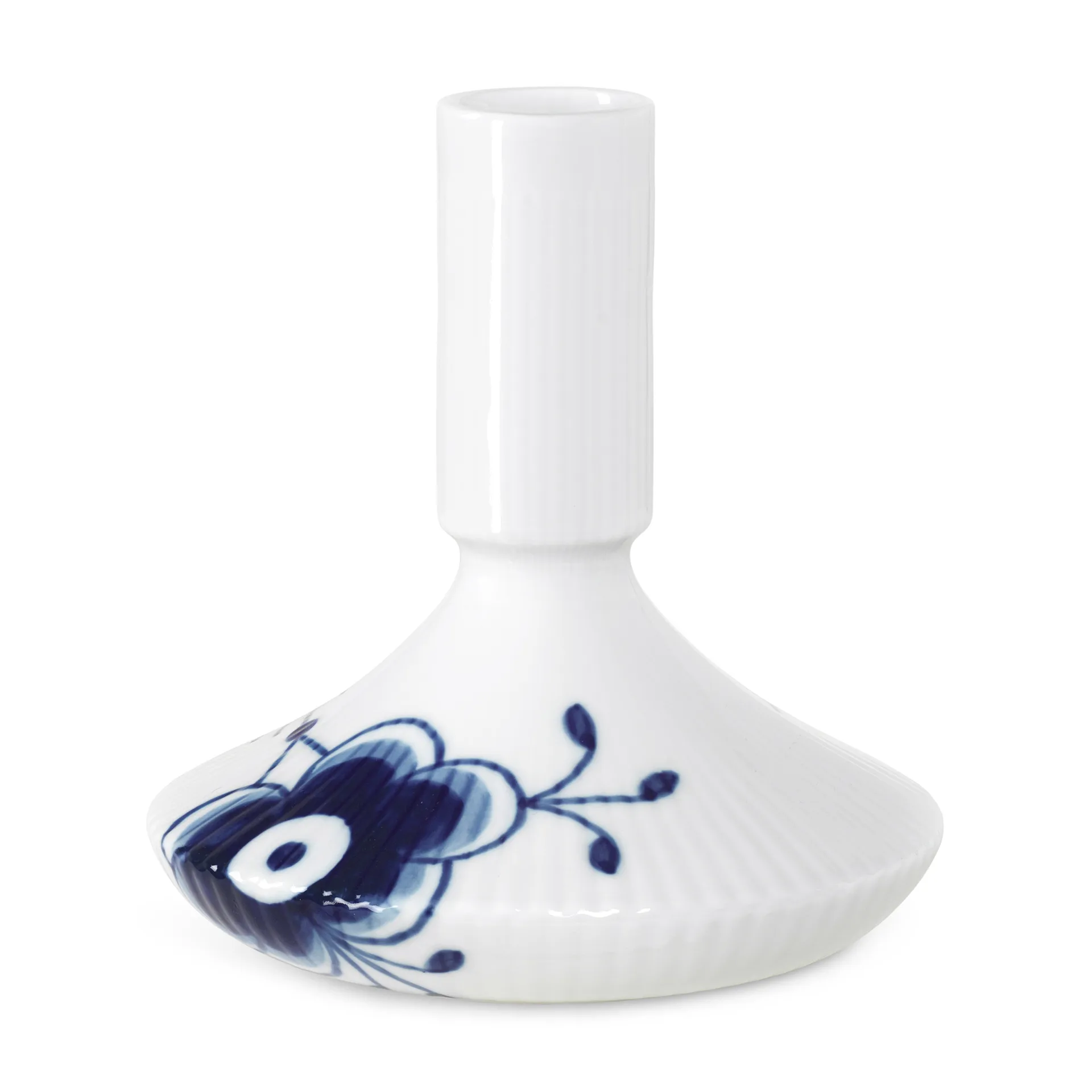 Blue Fluted Mega Kerzenhalter, 12cm Royal Copenhagen