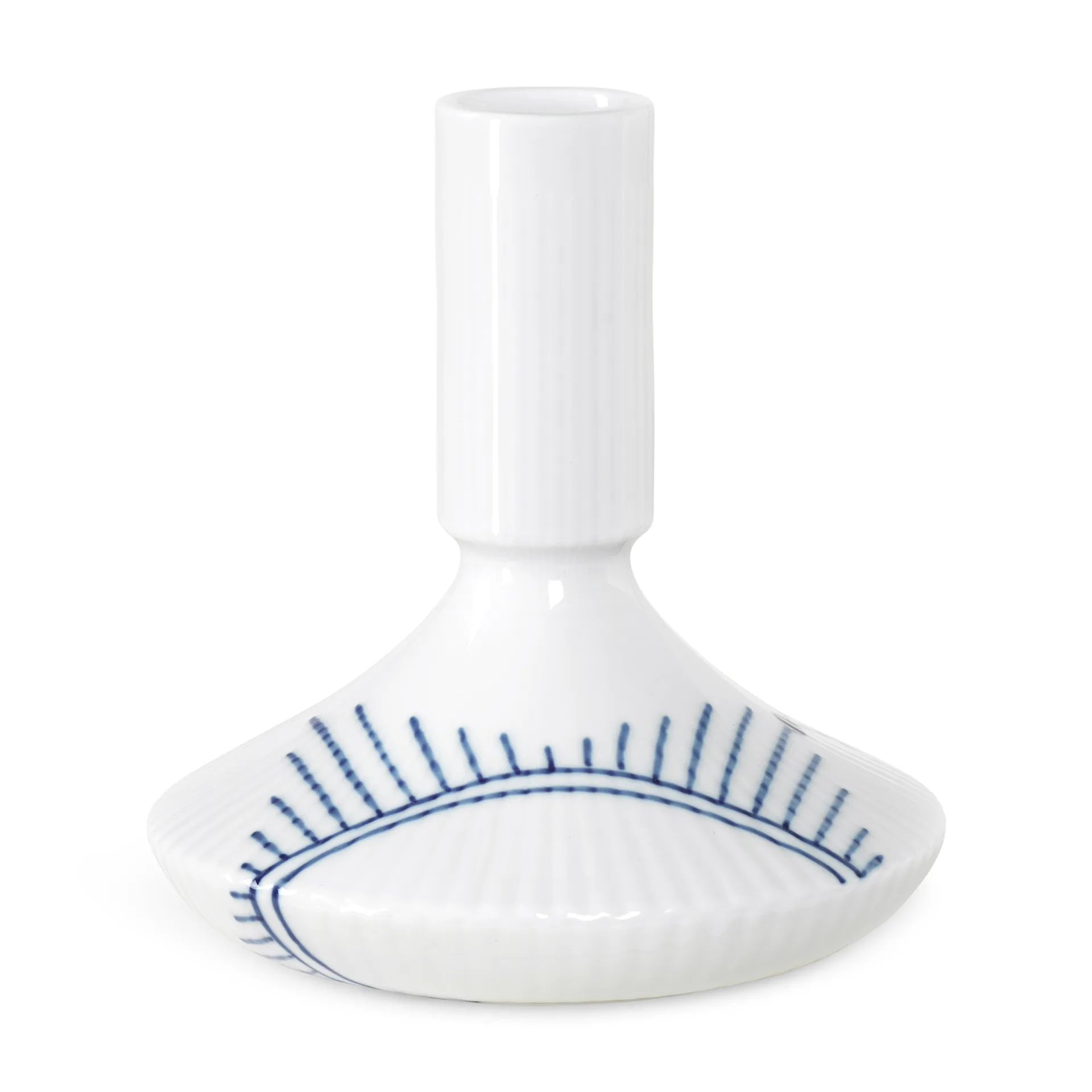 Blue Fluted Mega Kerzenhalter, 12cm Royal Copenhagen