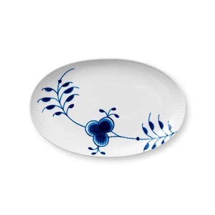 Blue Fluted Mega ovaler Teller, Ø 23cm Royal Copenhagen