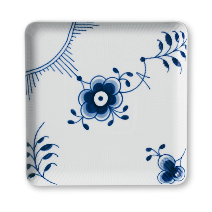 Blue Fluted Mega quadratischer Teller, 20 x 20cm Royal Copenhagen
