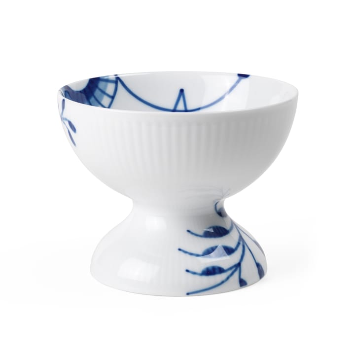 Blue Fluted Mega Schale auf Fuß 8 cm, Blau-Weiß Royal Copenhagen