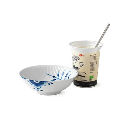 Blue Fluted Mega Schale gerippt, Ø 16cm Royal Copenhagen