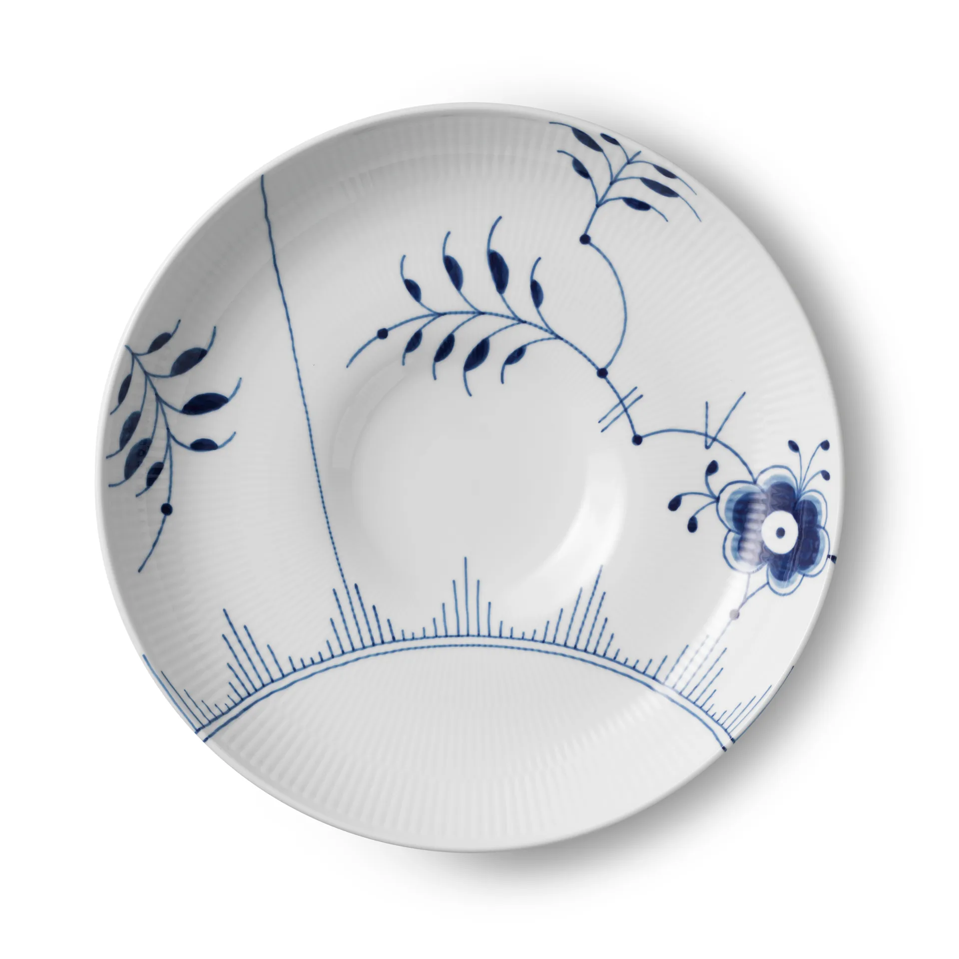 Blue Fluted Mega Schale gerippt, 34cm Royal Copenhagen