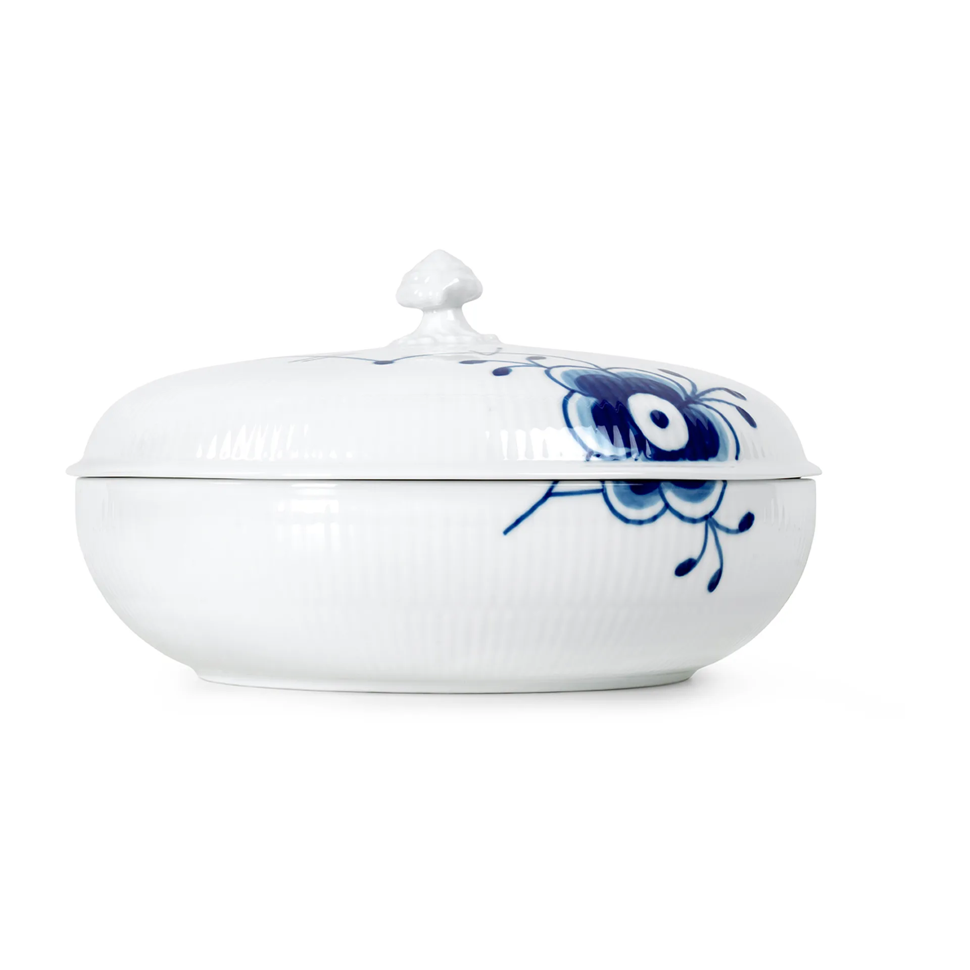 Blue Fluted Mega Schale mit Deckel, 130 cl Royal Copenhagen