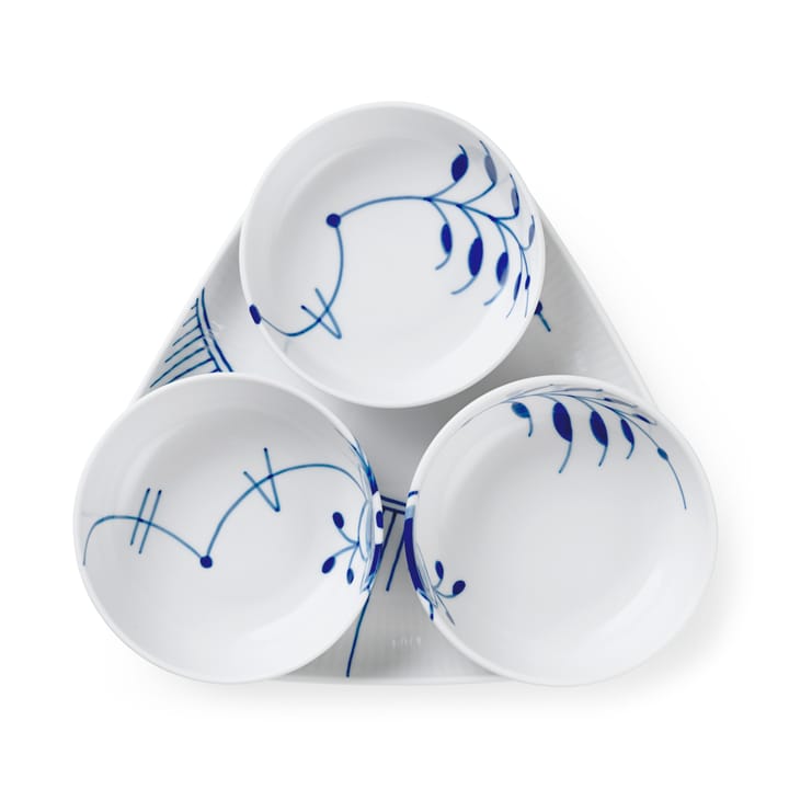 Blue Fluted Mega Servierset 4 Teile, Blau-Weiß Royal Copenhagen