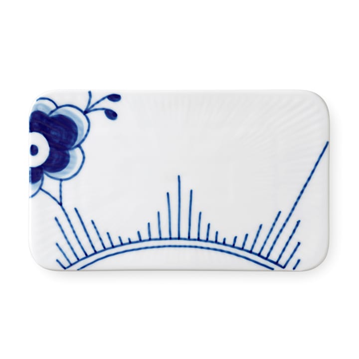 Blue Fluted Mega Serviertablett 9,2 x 15,5cm, Blau Royal Copenhagen
