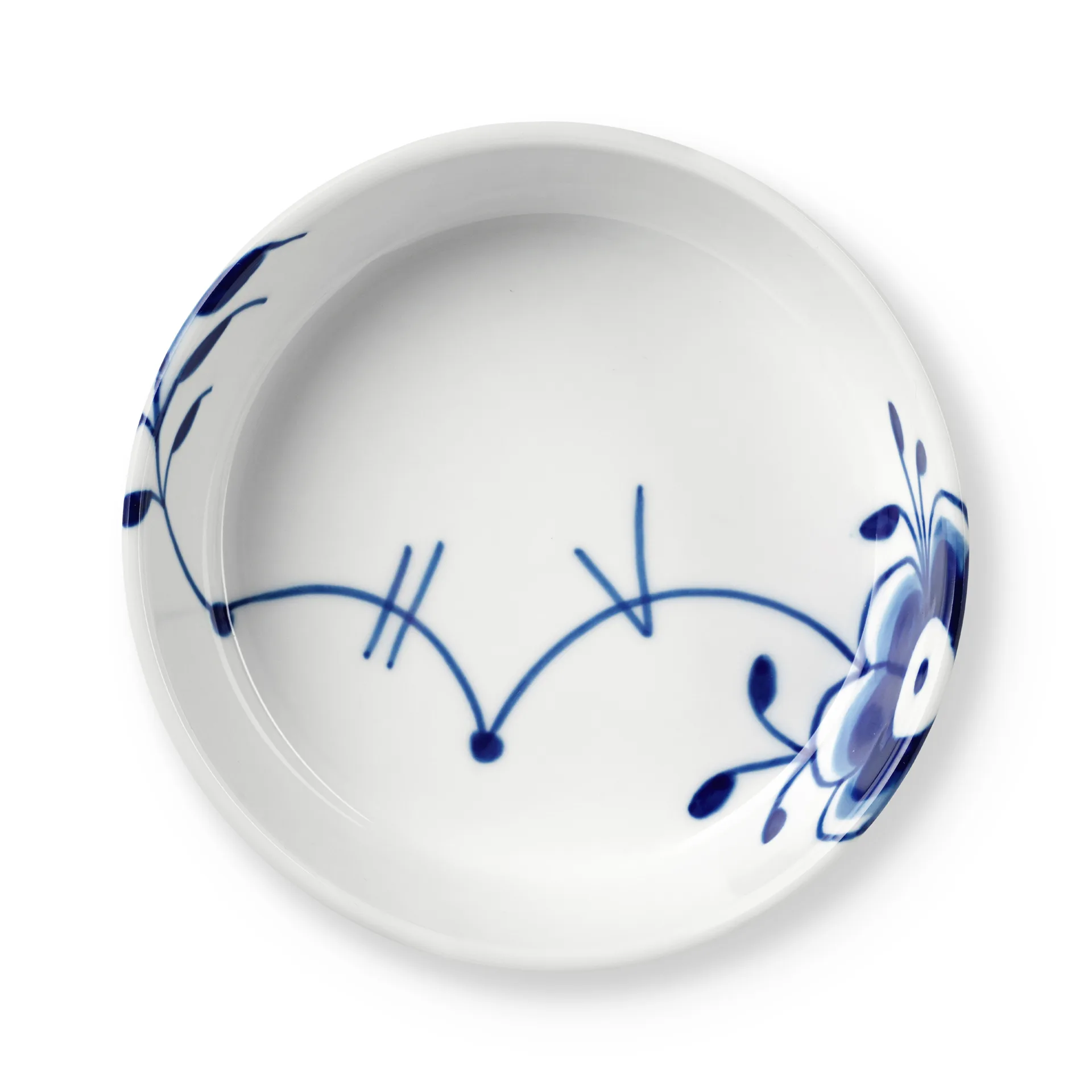 Blue Fluted Mega Teller Ø12,5cm, Weiß- blau Royal Copenhagen