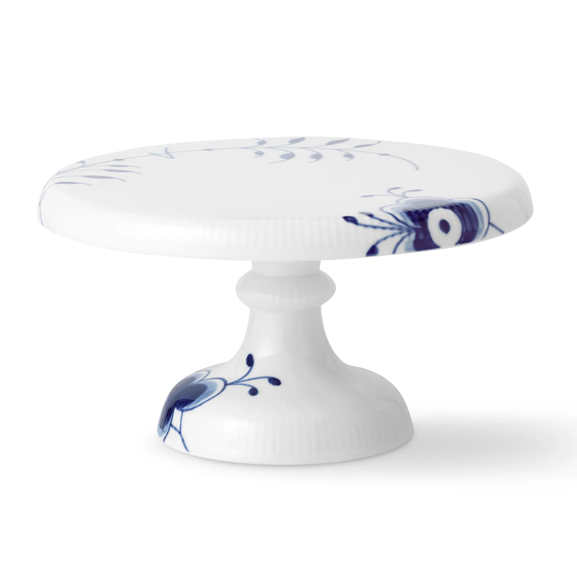 Blue Fluted Mega Teller auf Fuß, 23cm Royal Copenhagen