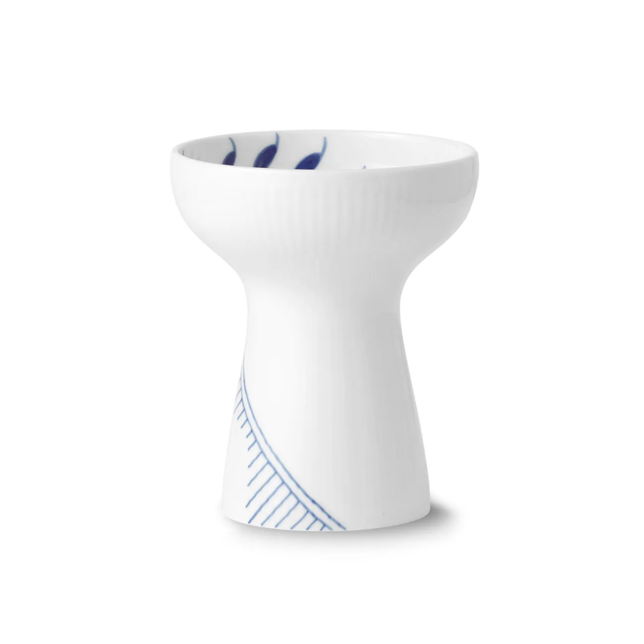 Blue Fluted Mega Vase geöffnet, 15cm Royal Copenhagen